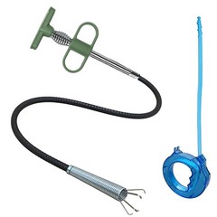 2-in-1 Flexible Drain Cleaning Tool Kit, 35&Prime; Plumbing Snake & 4-Claw Grabber
