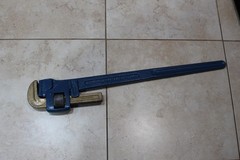 Vtg TRIMO Trimont 36&rdquo; Heavy Duty Pipe Wrench Forged Steel PAT&rsquo;D 3-6-18