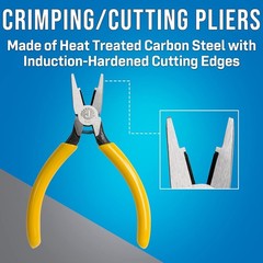 5-13/16&Prime; Length Yellow JIC-891 Crimping Plier with Side Cutter by Jonard Tools