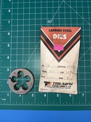Triumph 1/2 &ndash; 14 HSS Adjustable Threading 2&Prime; OD NPS Round Pipe Die 68451 Japan