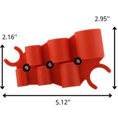 U.S. Solid Deburring Pipe and Depth 1/4 Inch &ndash; 1 Sizes, Orange