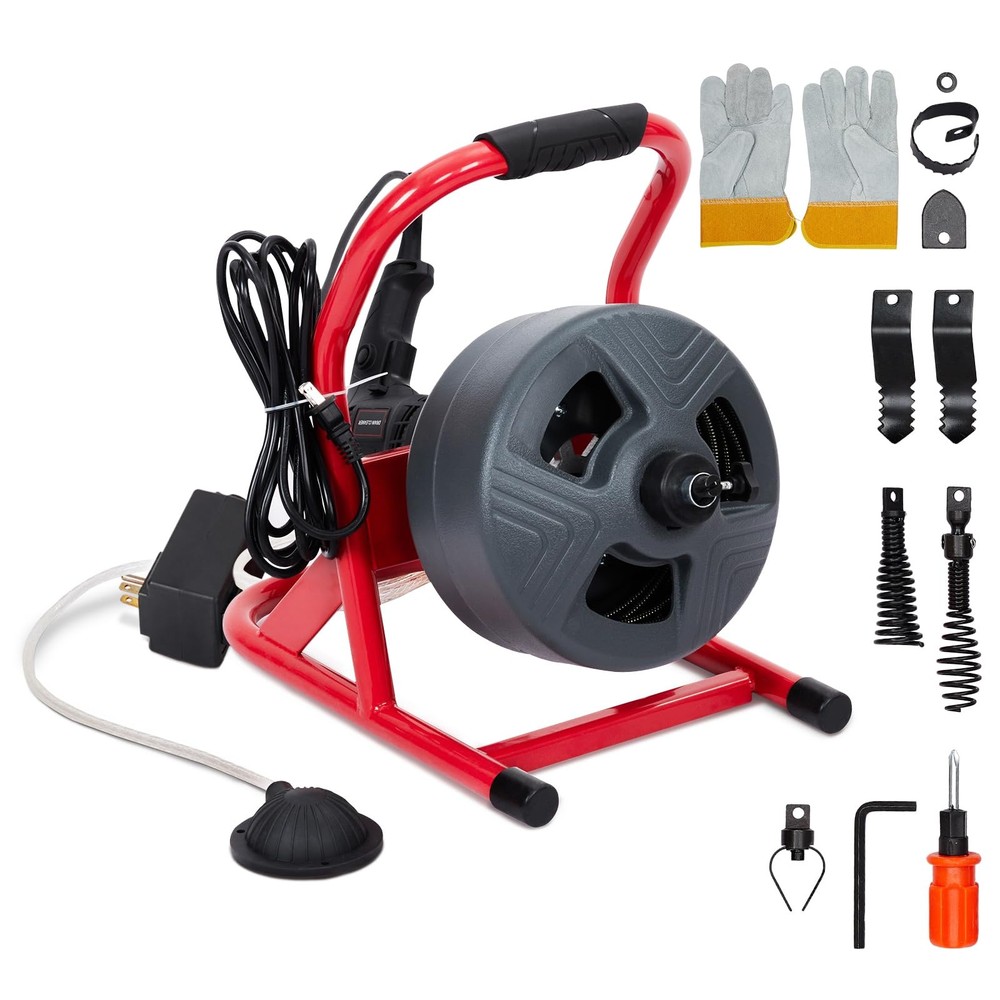 50Ft x 5/16 Inch Drain Cleaner Machine, Professional Electric Drain Auger for&hellip;