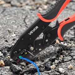 VEVOR Crimping Tool Ratcheting Wire Crimper 22-10 AWG for Electrical Terminals