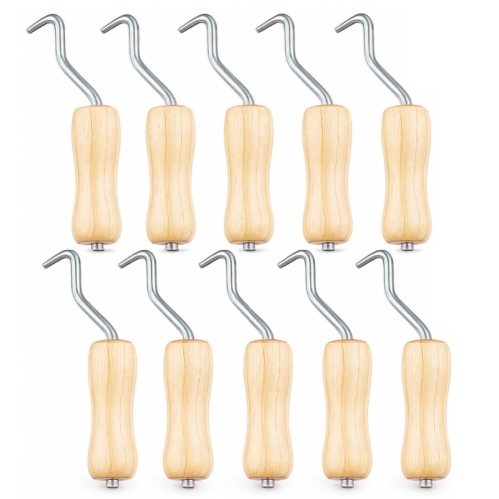 10 Pack Rebar Wire Twister, Pull Tie Twister Tool with Ergonomic Wooden Handl&hellip;