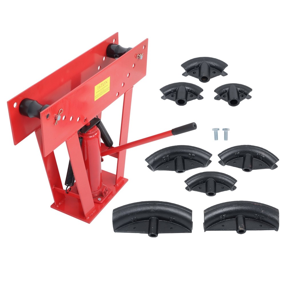 16 Ton Pipe Bender Manual Hydraulic Piping Bending Exhaust Tube with 8 Dies