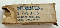 RIDGE TOOL CO RIDGID 2&Prime; PIPE THREADING DIES SET OF 4 NEW W/SURFACE RUST