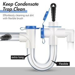 3 Pcs Flexible Drain Brush Set, 48&Prime; AC & HVAC Condensate Trap Cleaner Tool