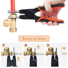 3-in-1 Air Line Disconnect Pliers Tool 1/2&Prime; 3/4&Prime; 1&Prime; Push Connect Fitting Remover
