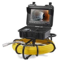 Uimoso 9&Prime; 70m/230ft Sewer Camera LCD Monitor HD Drain Pipe Inspection Camera