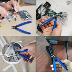 2 Pack Small Wire Cutters, 5 Inch Micro Flush Cutting Pliers, Spring Loaded Tool