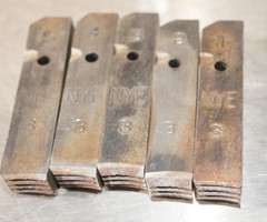 Set of 5: NYE 3-inch (3&Prime;) LEFT-HAND &ldquo;L&rdquo; Pipe Threading Die Cutting Inserts