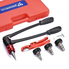 Yessources PEX Expansion Tool Kit 1/2&Prime; 3/4&Prime; 1&Prime; Tube Expander Auto Rotation Heads