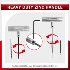 40PCS Tire Repair Kit, Heavy Duty Plug Set with Storage Bag