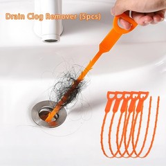 Drain Clog (5pcs)＆Drain Auger 16 FT (1pcs)＆Drain Snake Hair (1pcs),Plumbing S&hellip;