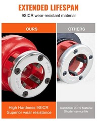 VEVOR Ratchet Pipe Threader Kit with 6 Dies, 1/4&Prime; NPT to 1-1/4&Prime; NPT&hellip;
