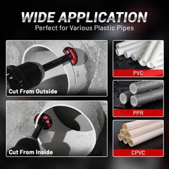 Inside Pipe Cutter for PVC Pipe, Pipe Cutter with Replaceable Diamond Grit Bl&hellip;