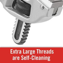 RIDGID 14&Prime; Aluminum Offset Pipe Wrench for Tight Space/Overhead Application