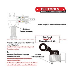 BILITOOLS 5/16-18 inch Thread Repair Kit, HSS Drill Helicoil Repair Kit SAE