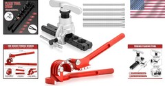 Eccentric Tubing Flaring Tool Kit 7 Dies for 3/16-3/4 Inch with 3 in 1 180 De&hellip;