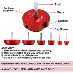 04529 For PPRK6 Plastic Pipe Fitting Reamer 6Pc Kit Fit Into Standard 1/2&Prime;Drills