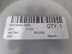 Drill America, DWTSMR3-50X3, 3&Prime; OD, Round Die, New