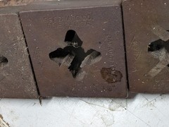 Ratchet Reed Mfg Co Erie PA USA Pipe Thread 2&Prime;x 2&Prime; Block Die 1/4 1/2 5/8 3/4 1