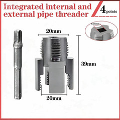 2-Pack Dual-Function Pipe Threading Tool &ndash; Internal & External Thread Cutter&hellip;