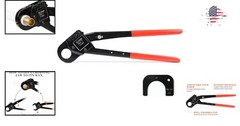 Heavy-Duty 1-inch PEX Crimping Tool &ndash; Copper Pex Crimp Rings &ndash; Go/No-Go Gauge