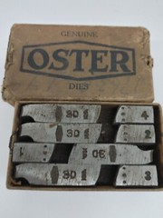 GENUINE OSTER DIES IN ORGINAL PACKAGING the oster MFG.CO USA (BOX NO2)