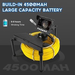 100ft Sewer Camera with 4.3&rdquo; Monitor & 1000TVL for Clear Pipe Inspections
