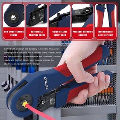 Labor-Saving Hexagonal Crimping Tool Set, 6-Sided Pliers 0.05-16mm for Ferrules