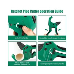 75mm PVC Pipe Cutter, 2-1/2&Prime; Sch 40 PVC Ratchet Cutter, Dark Gr&hellip; FAST USA SHIP
