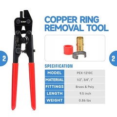 iCrimp PCKIT-1234PS PEX Crimping Tool Kit with PEX Tubing Cutter, PEX Crimper&hellip;