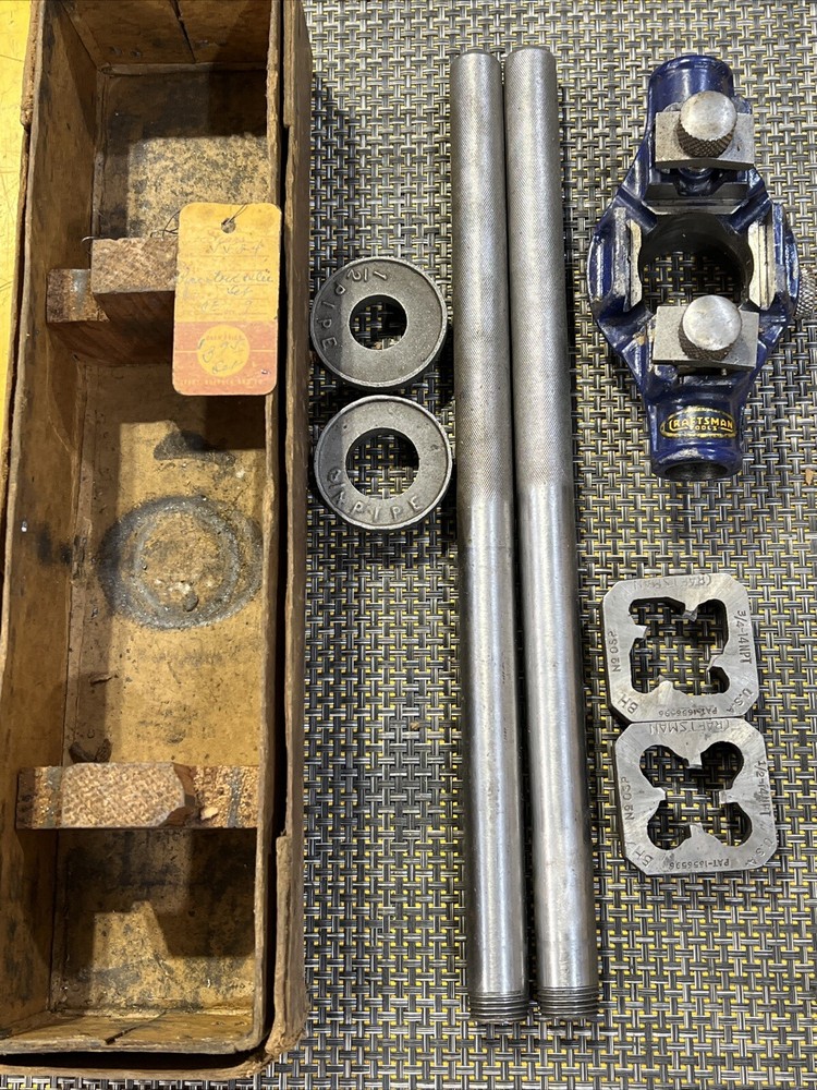 Vintage Craftsman Stock & Pipe Die Set Complete w/ 1/2&rdquo; & 3/4&rdquo; # R-5524 (1A-5)