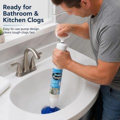 High Pressure Pump Plunger Drain Clog Remover for Toilet Sink Tub Shower