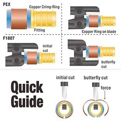 PEX Crimp Ring Removal Tool for 1/2&Prime;, 3/4&Prime;, 1&Prime; Copper F1807 Crimp Rings