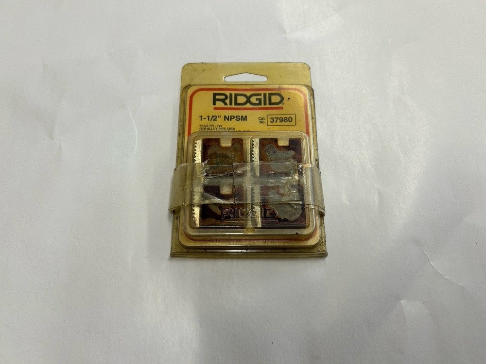 Ridgid 37980, 1-1/2&rdquo; NPSM, 12-R Alloy Pipe Dies. New Old Stock