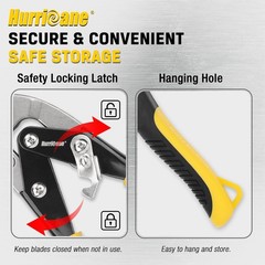 10 inch Aviation Tin Snips, Straight Cut Metal Shears with Non-Slip Tyregrip Han
