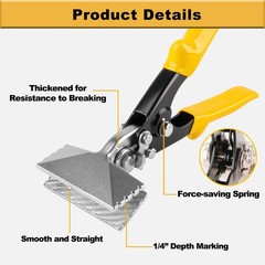 Rpeconu 3 Inch Sheet Metal Hand Seamer, TPR Handle Straight Jaw Bender, Heavy&hellip;
