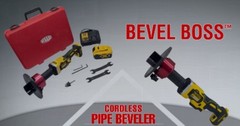 Reed Tool Bevel Boss Cordless Pipe Beveler Complete Kit New