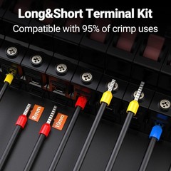 Ferrule Crimper Tool Kit 1650PCS &ndash; Self-Adjusting Ratchet Pliers 4 AWG 28-5 (0.0