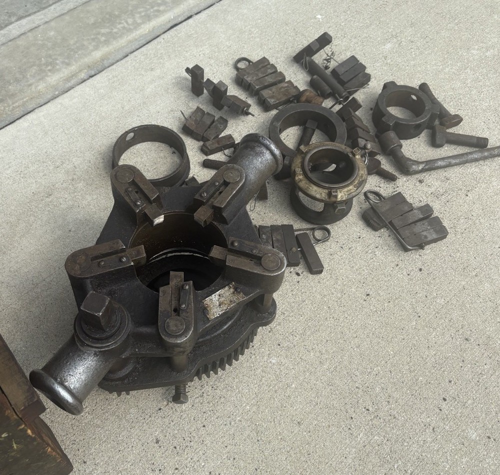 Toledo Pipe Threading Machine & Misc Tools w/ Crate