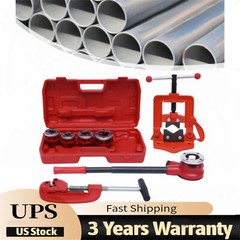 Pipe Threader Ratchet Typeand5 Dies Set Pipe Cutter Threading Tool 1/2&Prime; Up to 2&Prime;