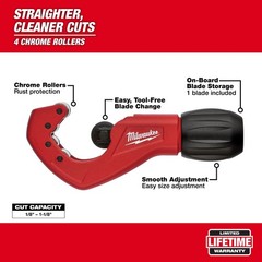 Milwaukee Tool 48-22-4259 1&Prime; Constant Swing Copper Tubing Cutter