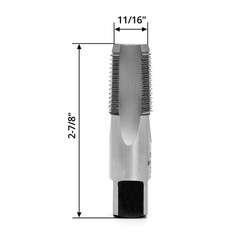 QWORK 1/2&Prime; &ndash; 14 NPT Pipe Tap, Carbon Steel, for Clean and 1/2&Prime;-14