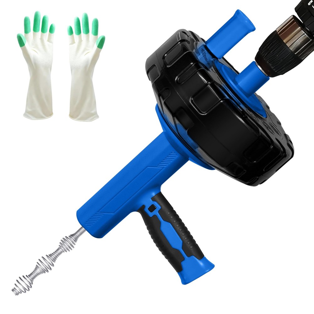 Drainsoon 33FT Blue Drain Auger Snake