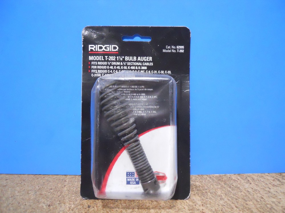Ridgid Model T-202 1-1/8&Prime; Bulb Auger 62995