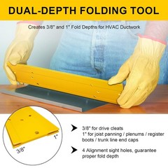 12&Prime; Sheet Metal Bender Hand Folding Tool Duct Bender HVAC Metal Bending Tool
