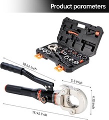 Compact Copper Pipe Crimping Tool with Rotatable Head