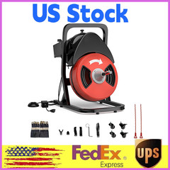 50FTx1/2&Prime;Heavy Duty Drain Cleaner Machine,Portable Electric Auger Sewer Sna 250W
